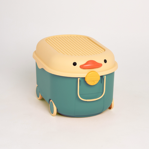 'Ride a Long Storage' - Aqua and Yellow Duck - Large