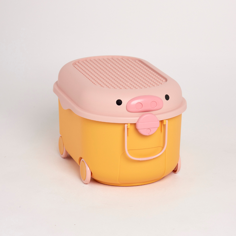 Ride a Long Storage - Yellow & Pink Pig - Large