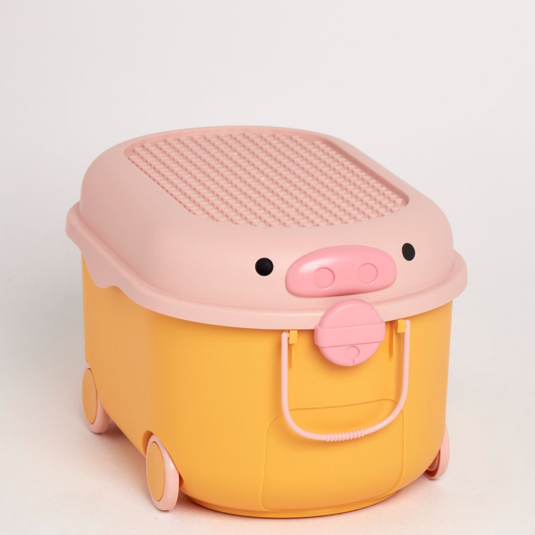 Ride a Long Storage - Yellow &amp; Pink Pig - Large