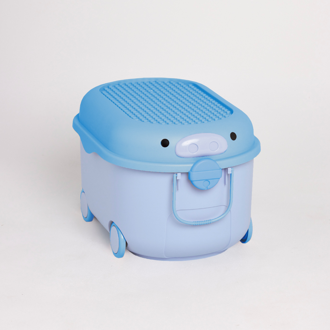 Ride a Long Storage - Ice Block Blue Pig - Large